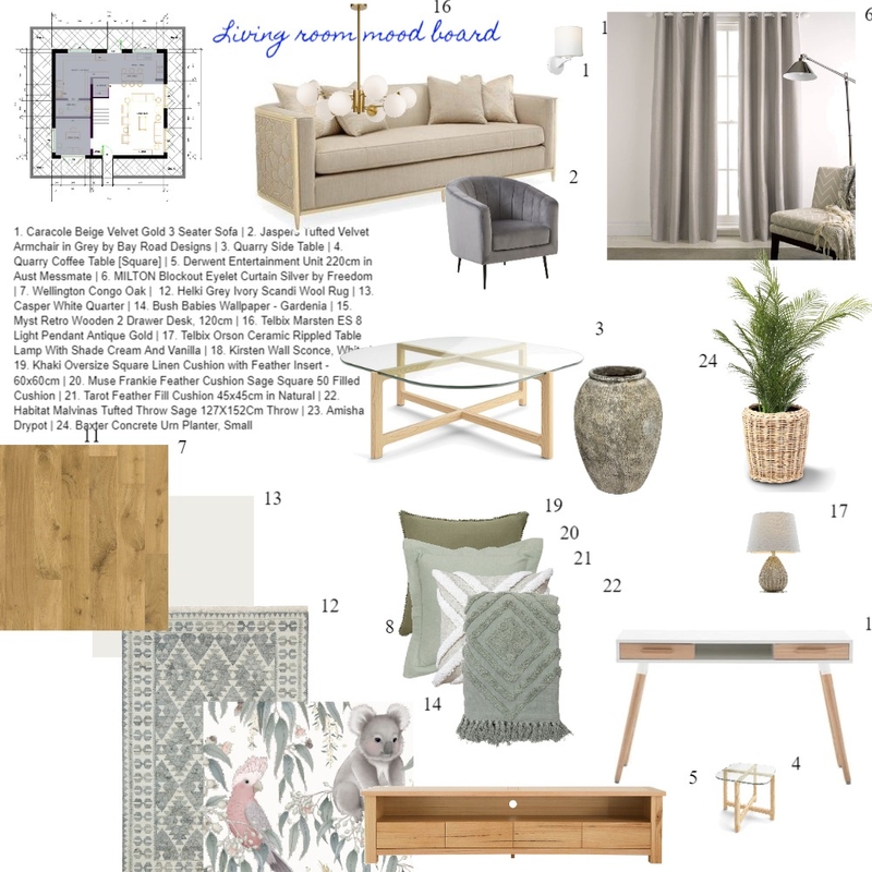 #Living room Sample Mood Board Mood Board by Sunilidi on Style Sourcebook