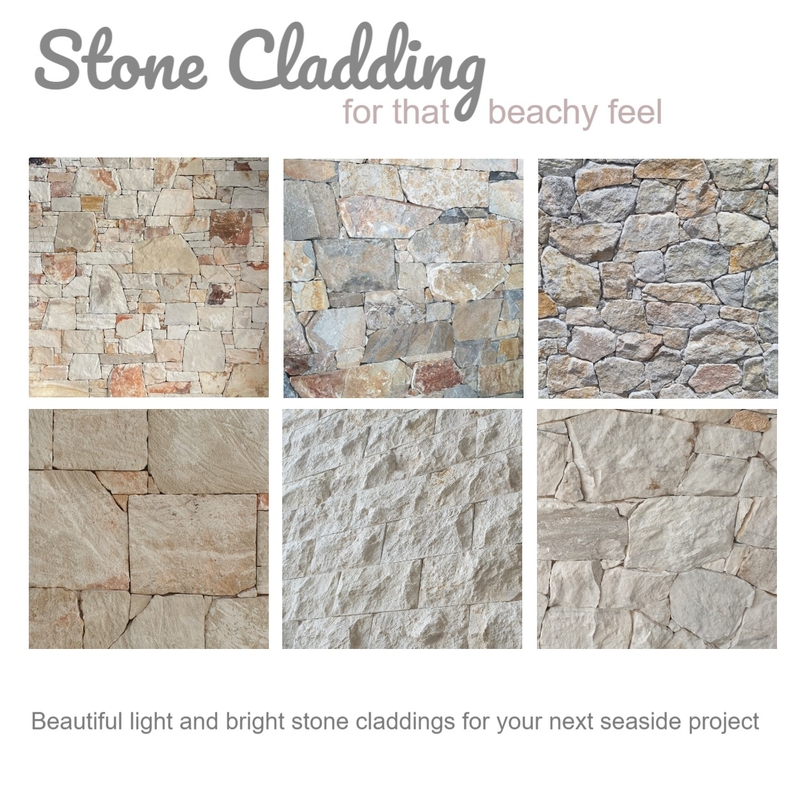 Stone Cladding for that Beachy Feel Mood Board by HAUS COLLECTIVE on Style Sourcebook