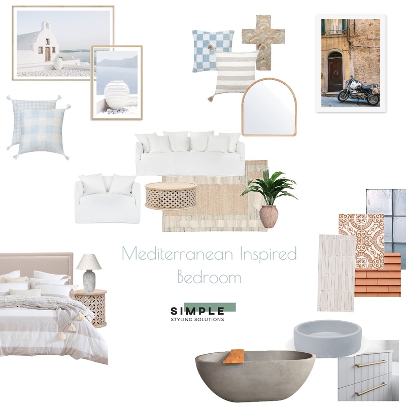 Mediterranean Bedroom Chris and Sally Seely Mood Board by Simplestyling on Style Sourcebook