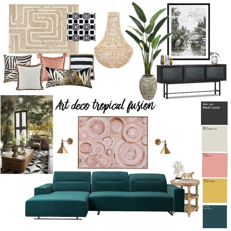 Art Deco tropical fusion Mood Board by StudioMac on Style Sourcebook