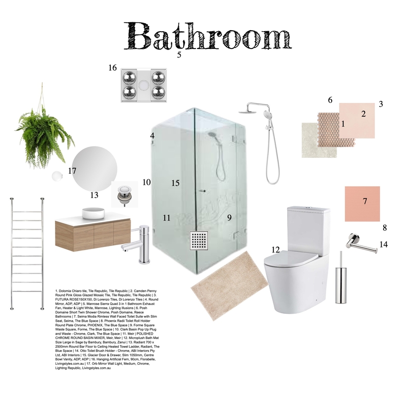 Mood Board Bathroom - Module 9 Mood Board by Anna Murphy on Style Sourcebook