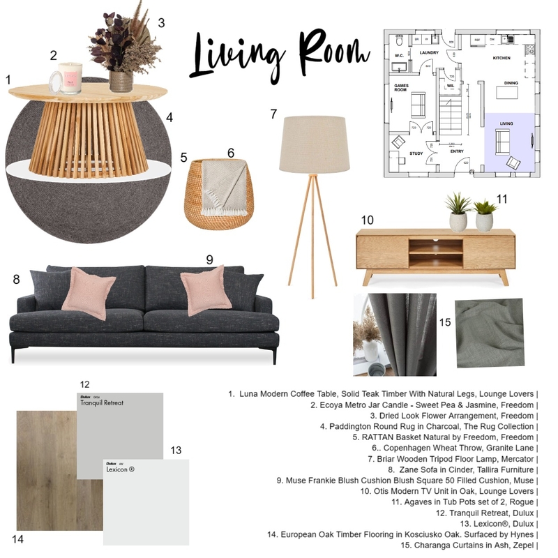 Living Room Moodboard Mood Board by AliOpie on Style Sourcebook