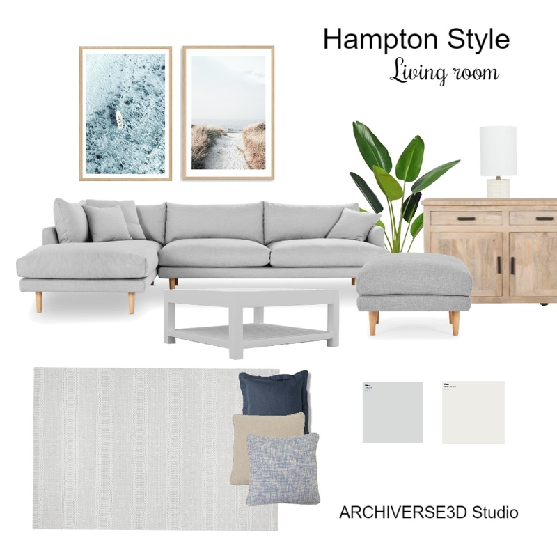 Hampton style Mood Board by Archiverse3D on Style Sourcebook