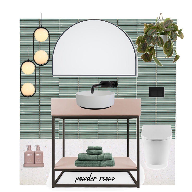 Powder Room - PINK & GREEN Mood Board by Mood Indigo Styling on Style Sourcebook