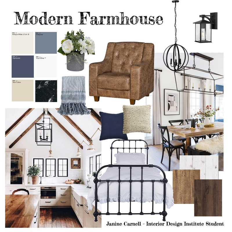 Modern Farmhouse Mood Board by Ladybird Maldon Design on Style Sourcebook