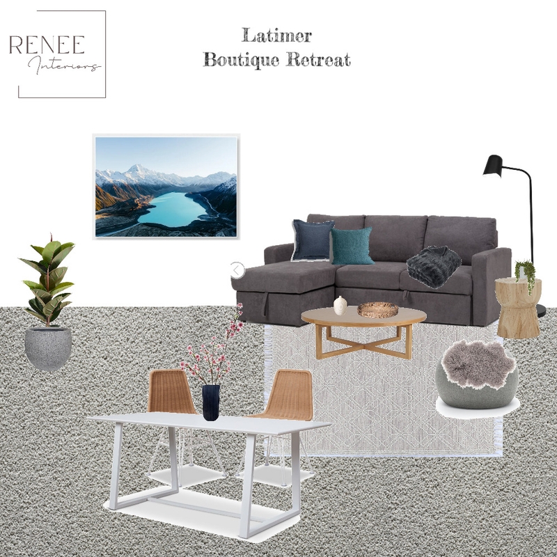 Latimer Boutique Retreat Living space Mood Board by Renee Interiors on Style Sourcebook