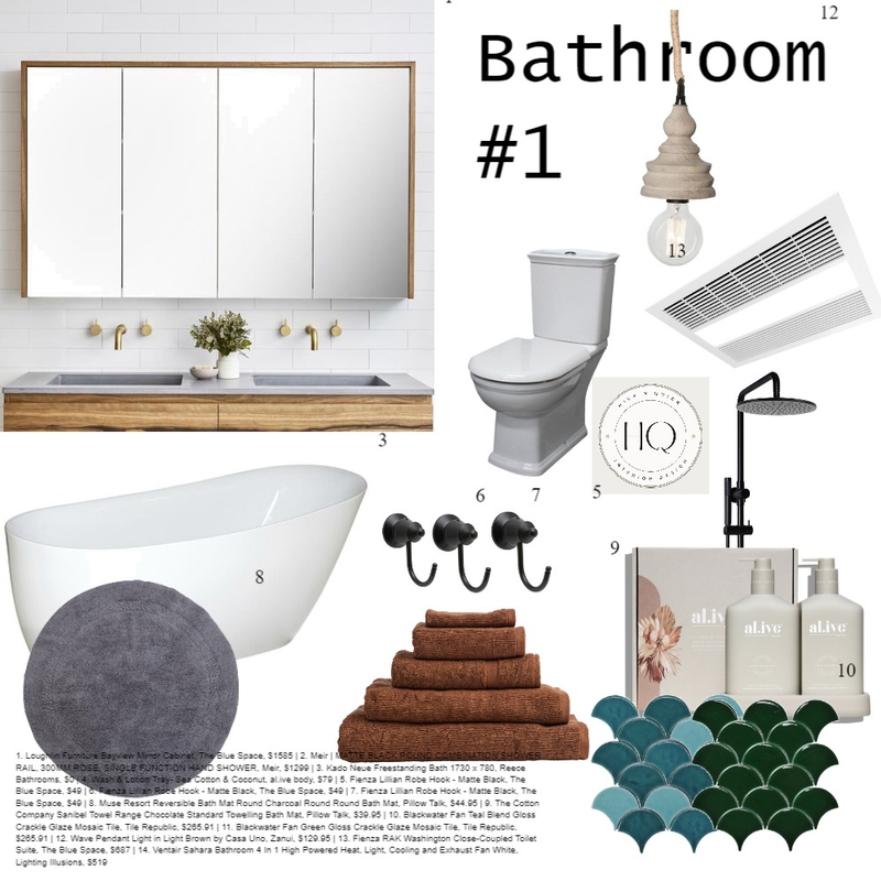 Bathroom Client Task Mood Board by EknoxFono on Style Sourcebook