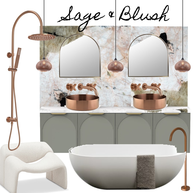 Sage & Blush Mood Board by Blu Interior Design on Style Sourcebook