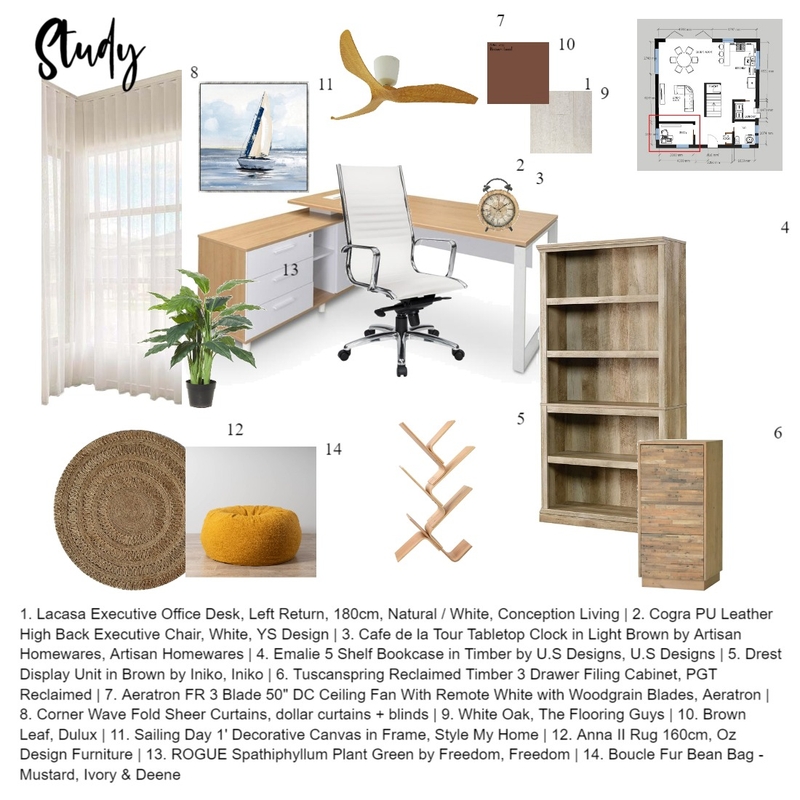 Study Final Mood Board by Indiana Interiors on Style Sourcebook