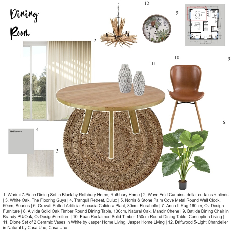Dining Final Mood Board by Indiana Interiors on Style Sourcebook