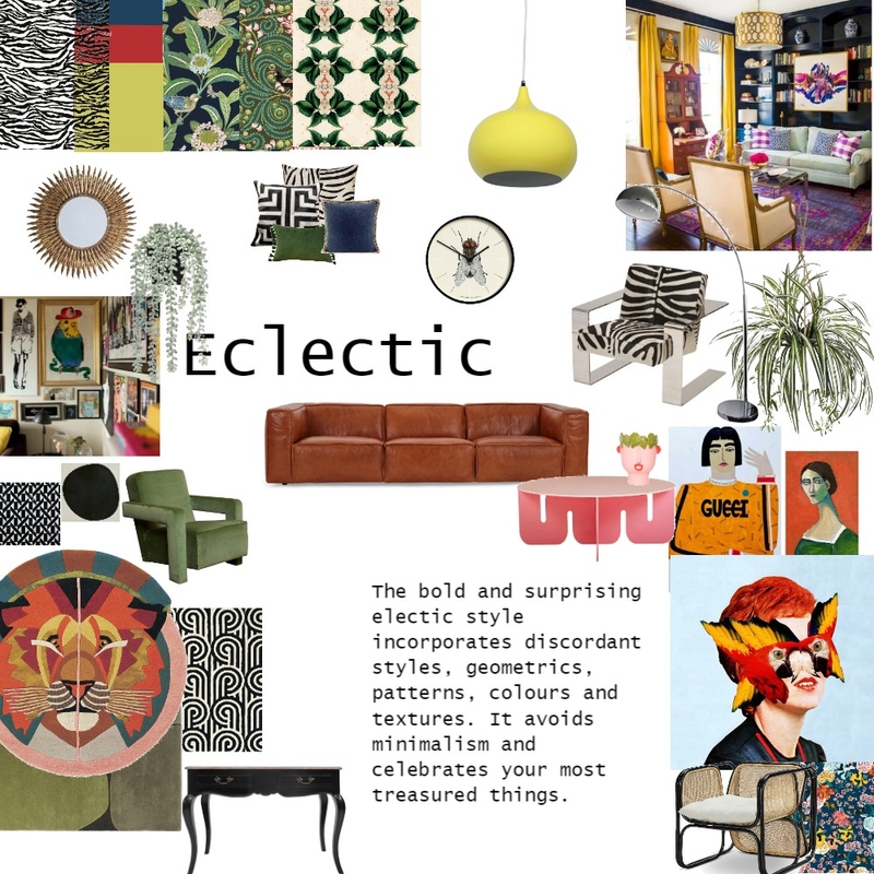 Eclectic Living Room Mood Board by Bronwyn Bennett on Style Sourcebook