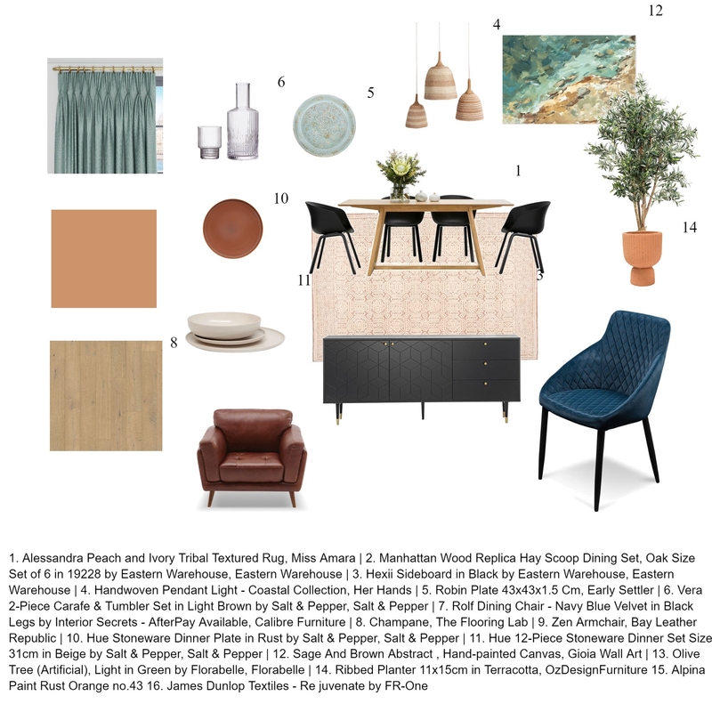 Dinning Room Harmony Colors Mood Board by lindie.lux on Style Sourcebook