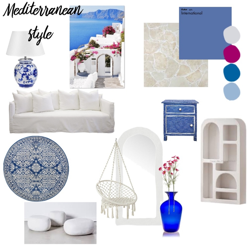 Mediterranean Santorini Style Mood Board by Agnes Okret on Style Sourcebook