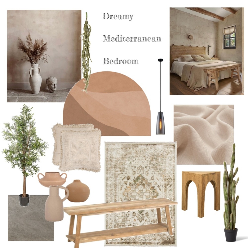 Dreamy Mediterranean Bedroom Mood Board by Denham Designs on Style Sourcebook