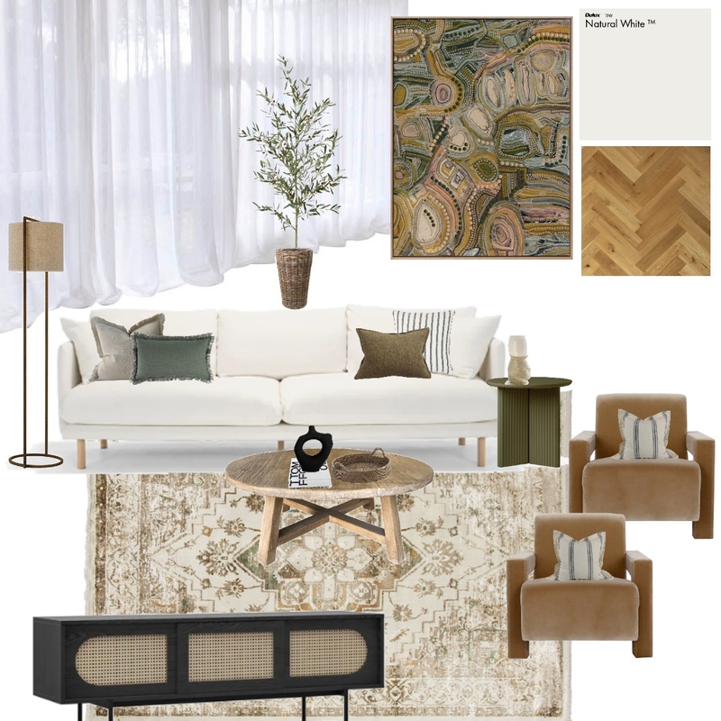 Living Room Sample Board Mood Board by Nicole Frelingos on Style Sourcebook