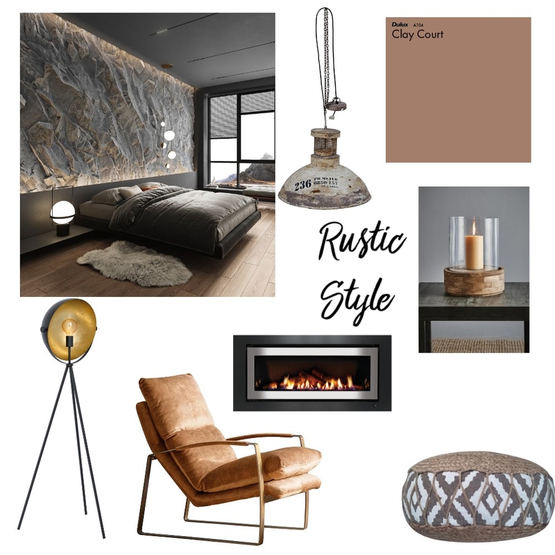 Rustic Style Mood Board by Agnes Okret on Style Sourcebook