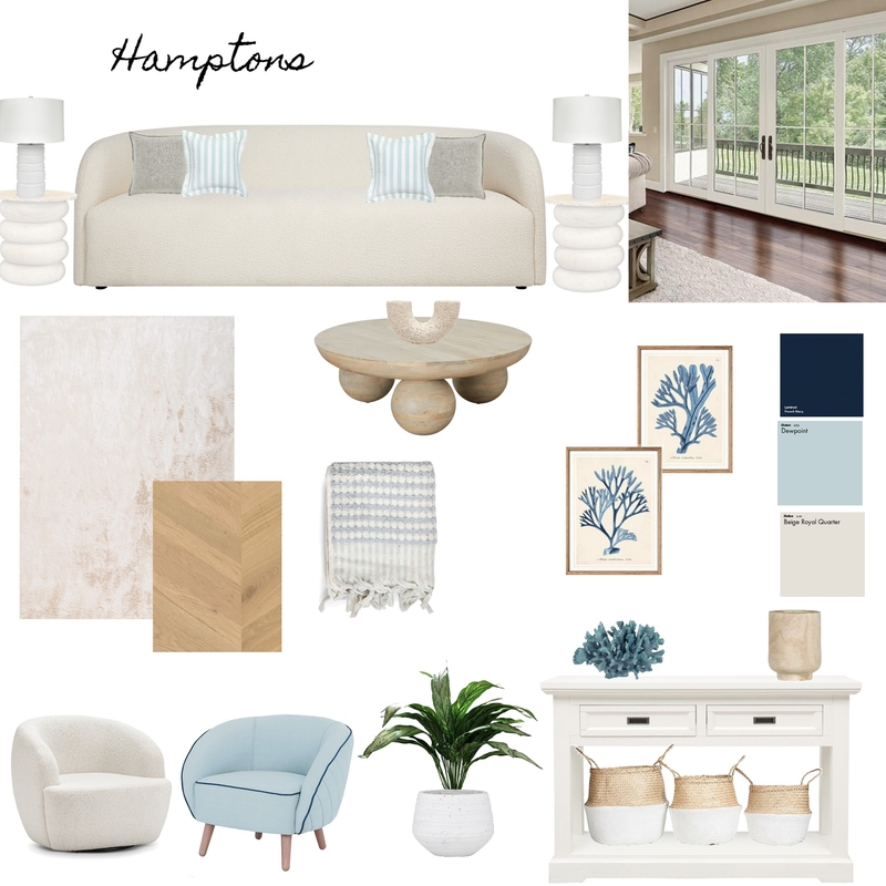 Hamptons Livingroom Mood Board by ELIZABETHSCOTTE on Style Sourcebook