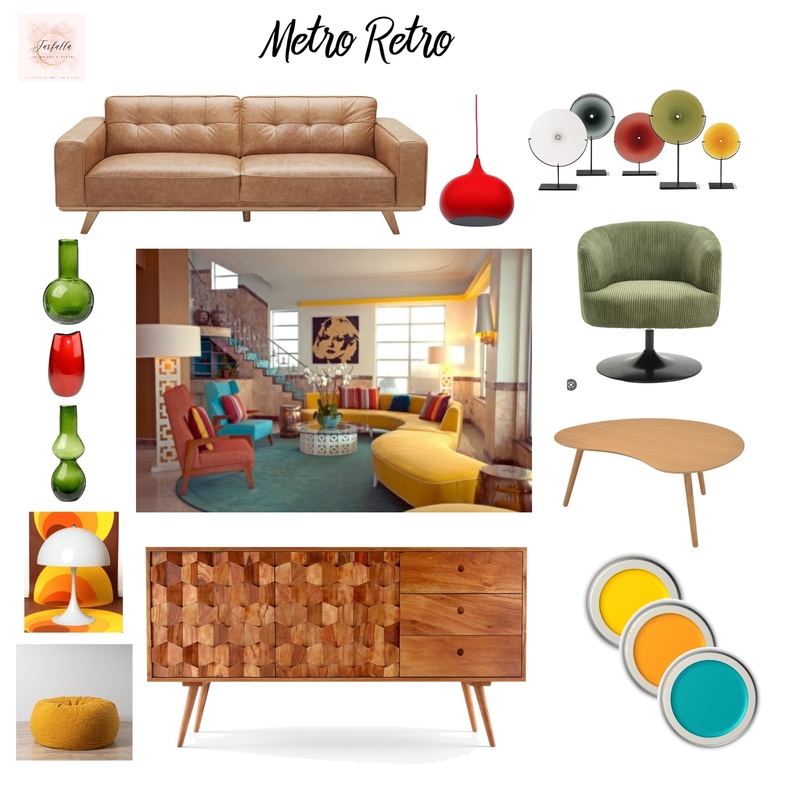 Metro Retro Mood Board by Jo Steel on Style Sourcebook