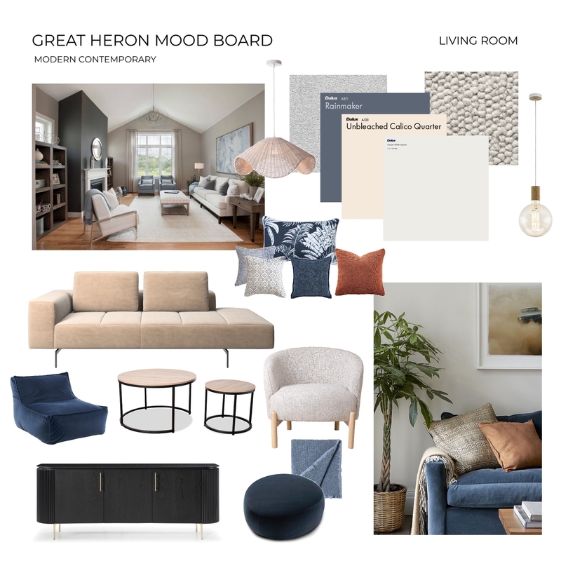 Great Heron Living Room Mood Board by nataabansi on Style Sourcebook