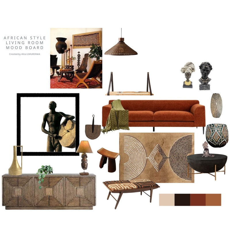African Style Living room Mood Board by Aalice on Style Sourcebook
