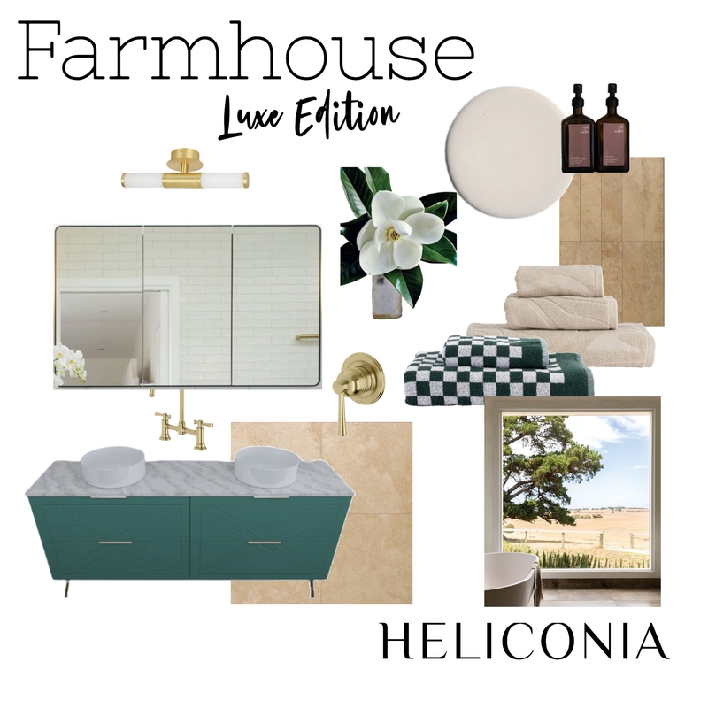 Heliconia Directors Mood Board Luxe Farmhouse Mood Board by sally@heliconia.com.au on Style Sourcebook