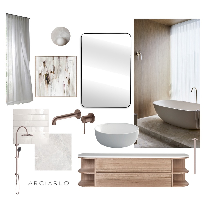 Hall Road Ensuite Mood Board by Arc and Arlo on Style Sourcebook