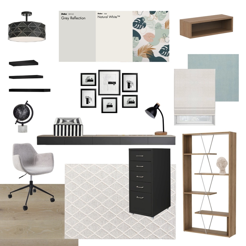 Sample Board - Study Mood Board by Aline Araujo Interior Designer on Style Sourcebook