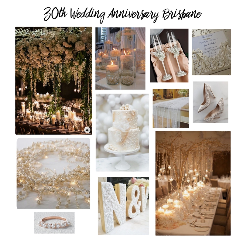Annie and Ollie’s 30th Wedding Anniversary Mood Board by Jo Steel on Style Sourcebook