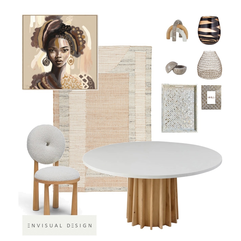 Neutral Tribal Mood Board by envisual design on Style Sourcebook