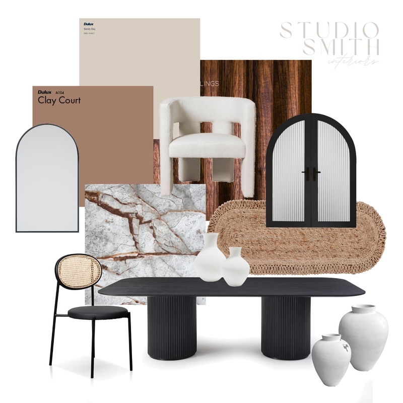 Moody Neutral Dining Mood Board by Studio Smith Interiors on Style Sourcebook