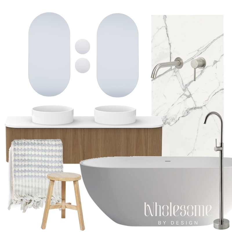 WIP Bathroom Concept | April 2023 Mood Board by Wholesome by Design on Style Sourcebook