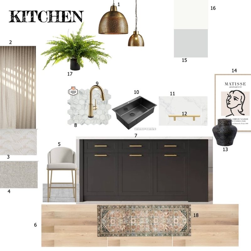 Kitchen Sample Board Mood Board by DMcAlister on Style Sourcebook