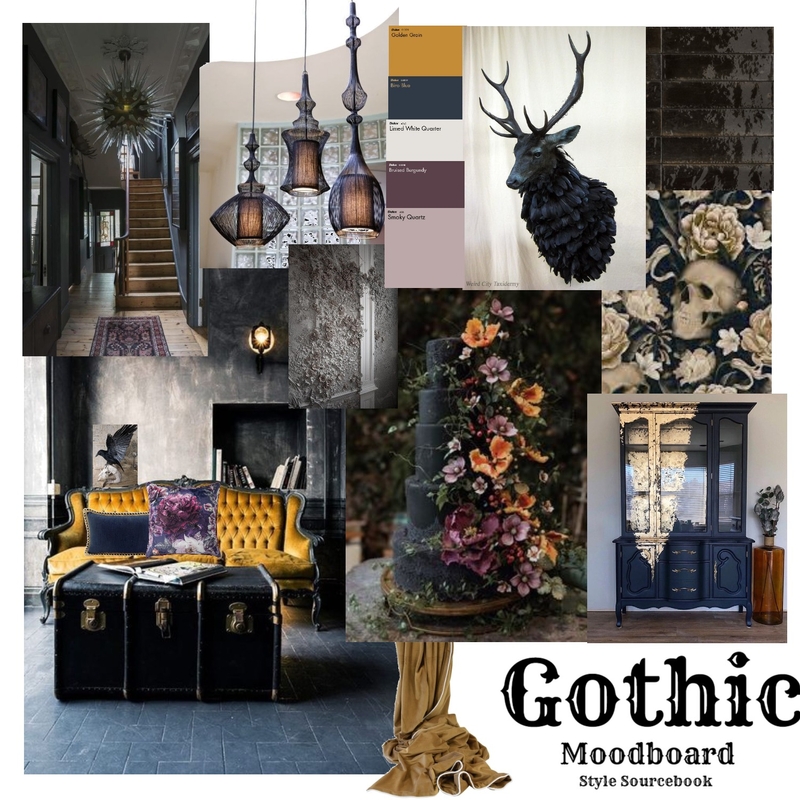 Gothic Mood Board by GoldenYears76Designs on Style Sourcebook