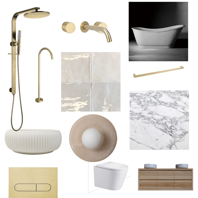 Leah & Drew Bathroom finishes Mood board Mood Board by mel@hothousestudio.com on Style Sourcebook