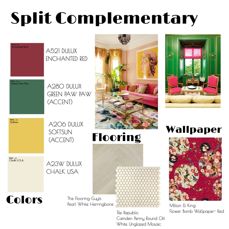 Split Complementary Mood Board by NBNDesign on Style Sourcebook