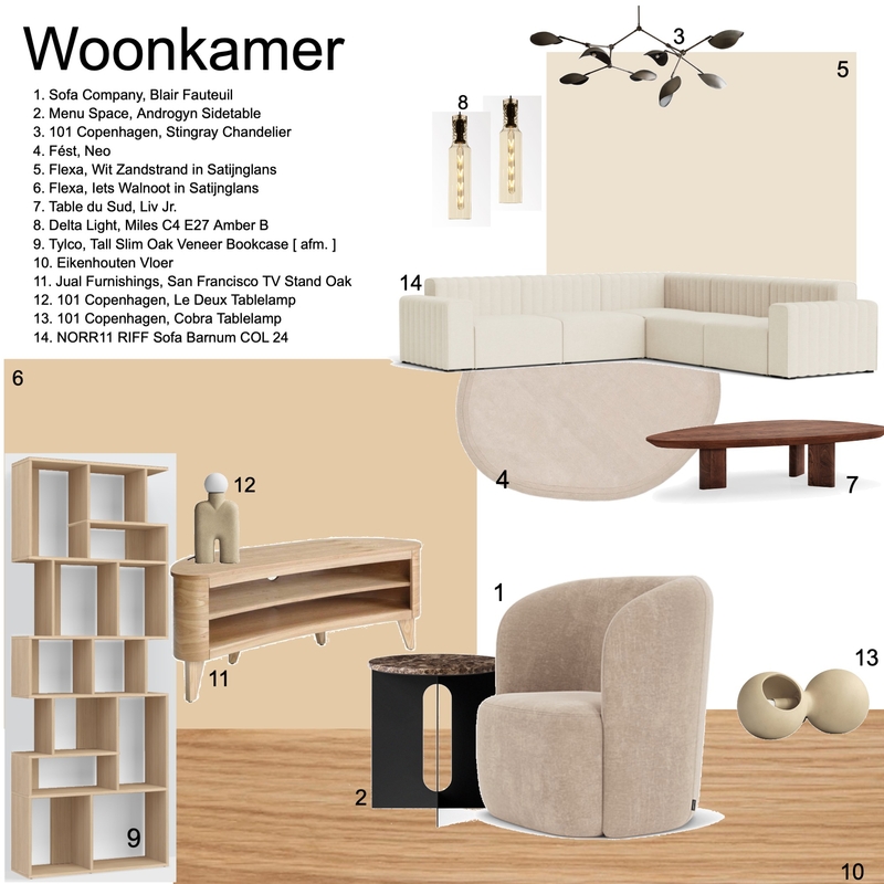 Opdracht 9 - Woonkamer Mood Board by Jale on Style Sourcebook