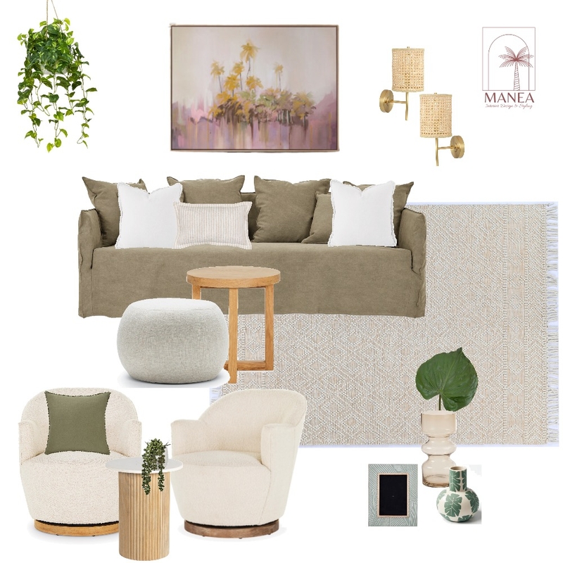 Relaxed tropical living room Mood Board by Manea Interiors on Style Sourcebook