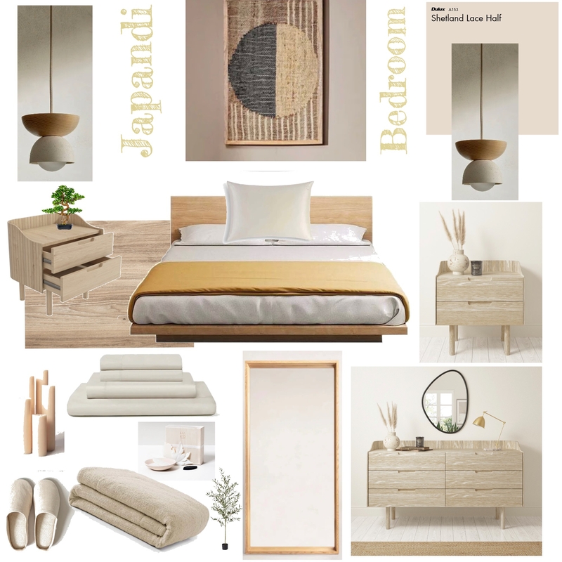 Japandi Bedroom Mood Board by Elouise - Ann Spyrou on Style Sourcebook