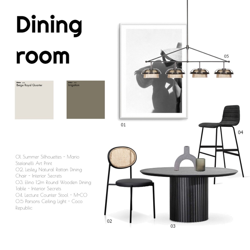 Dining - 5308 Mood Board by DoubleBun on Style Sourcebook