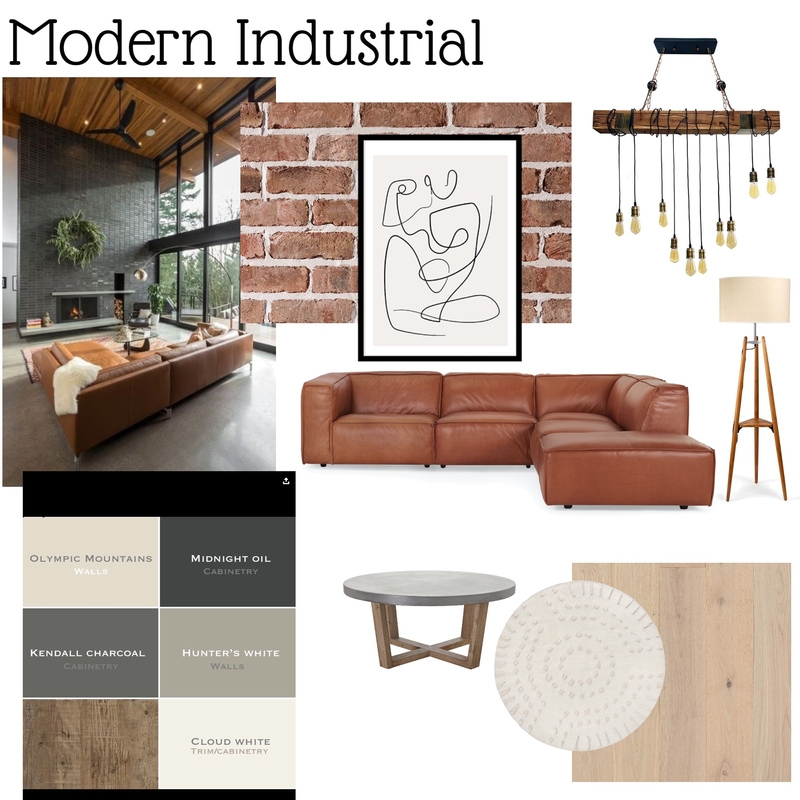 Modern industrial Mood Board by Ness on Style Sourcebook