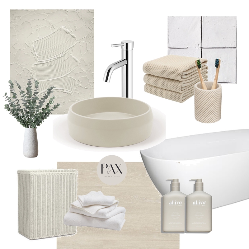 Neutral Bathroom Mood Board by PAX Interior Design on Style Sourcebook