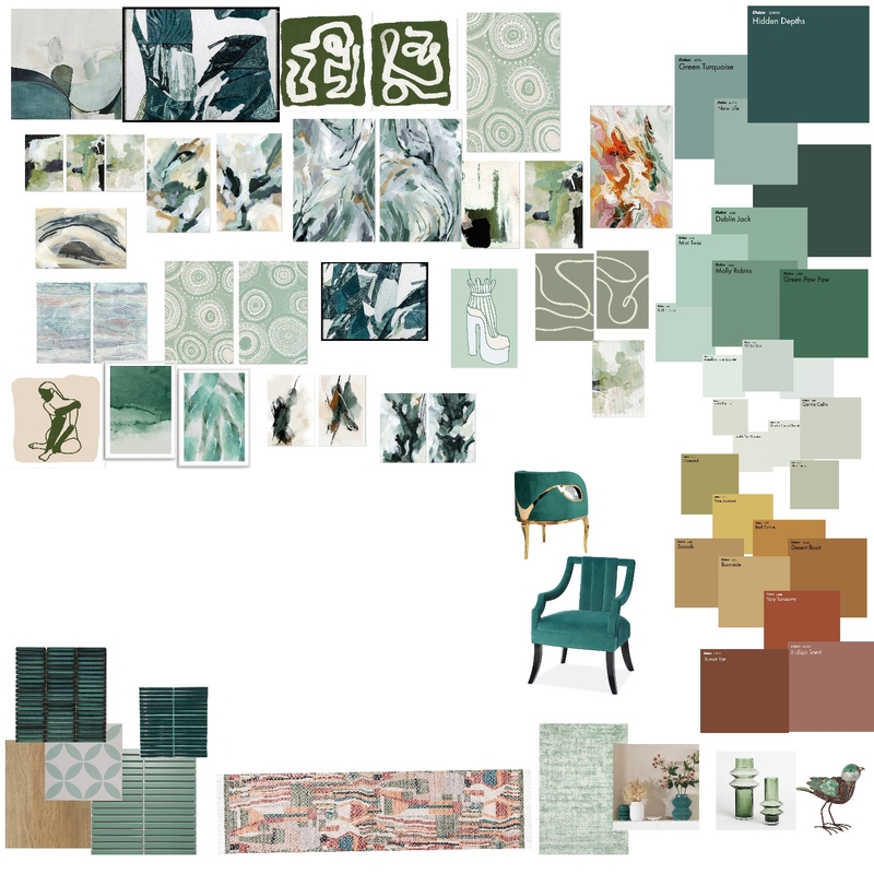 shades of green Mood Board by Ruth Fisher on Style Sourcebook