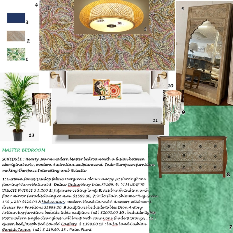 sample board Master Bedroom Ground floor Mood Board by Francesca Castiglioni on Style Sourcebook