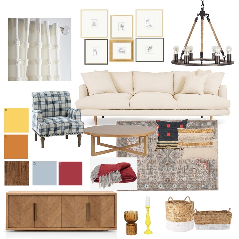 modern farmhouse style living room Mood Board by studio ad on Style Sourcebook