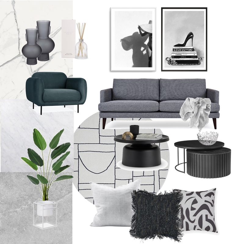 Modern monochrome Mood Board by Mc168 on Style Sourcebook