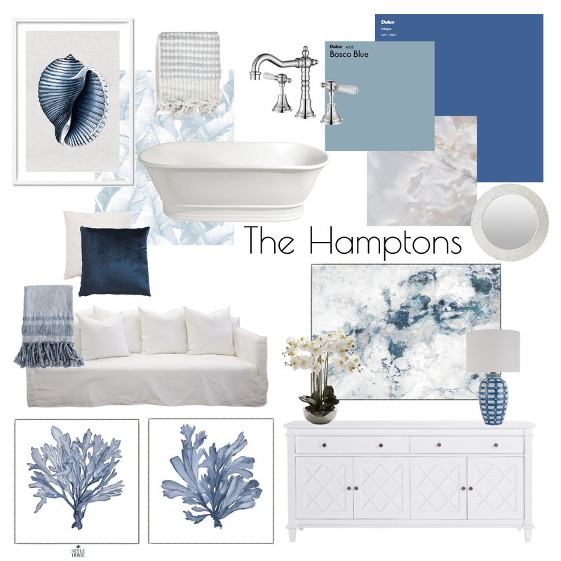 The Hamptons Mood Board by Elizabeth G Interiors on Style Sourcebook