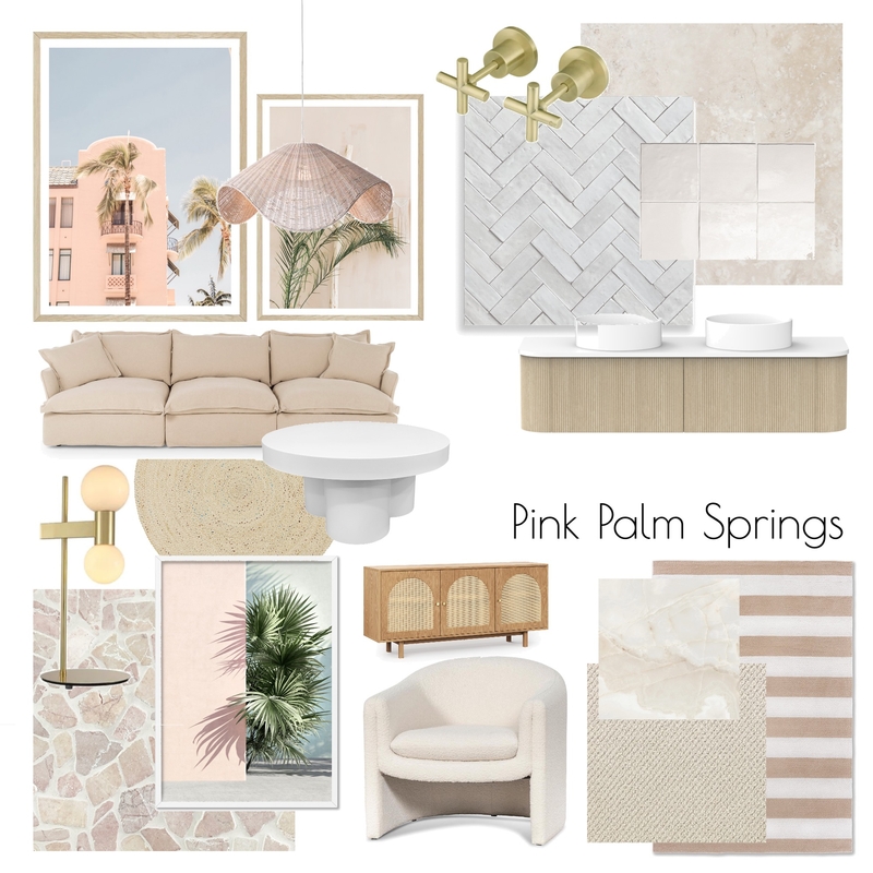 Pink Palm Spring Mood Board by Elizabeth G Interiors on Style Sourcebook
