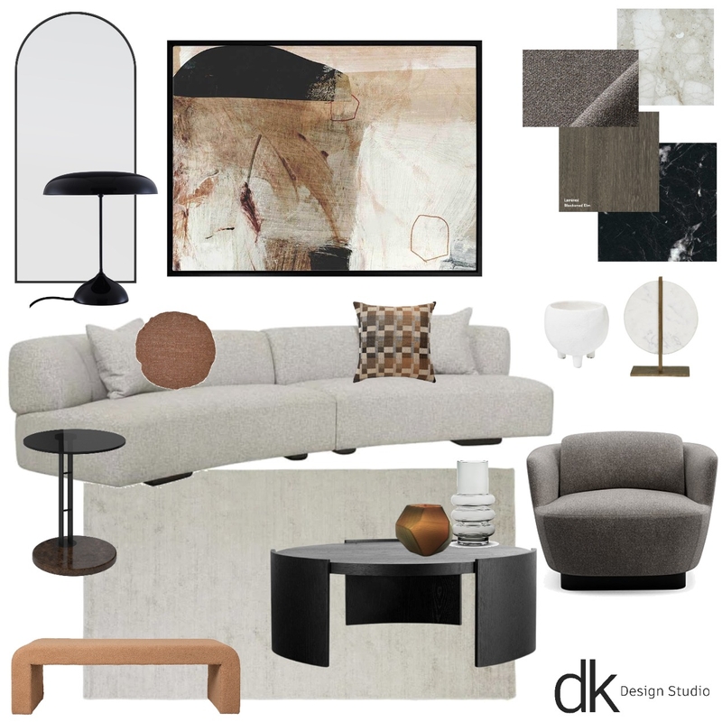 Warm Sienna Living Mood Board by DKD on Style Sourcebook