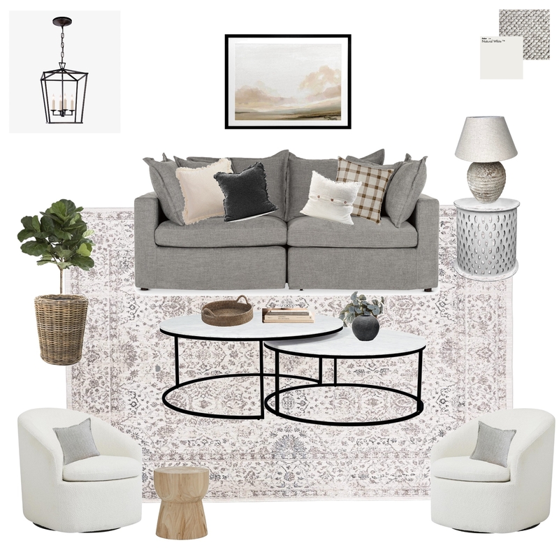 Front Sitting Room- Modern Farmhouse Mood Board by Amanda Lee Interiors on Style Sourcebook