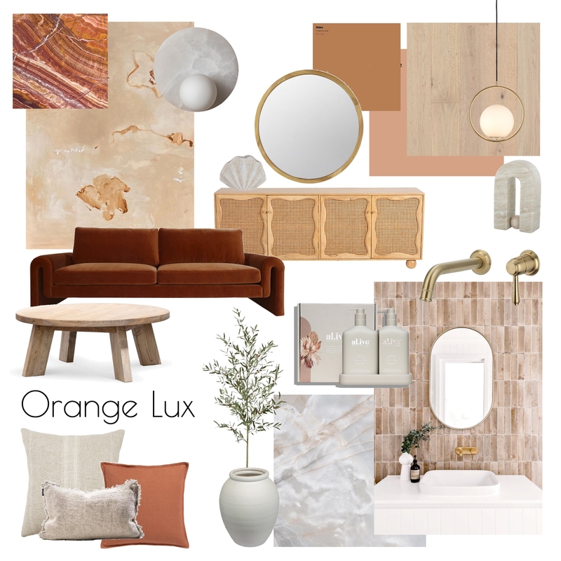 orange Lux Mood Board by Elizabeth G Interiors on Style Sourcebook